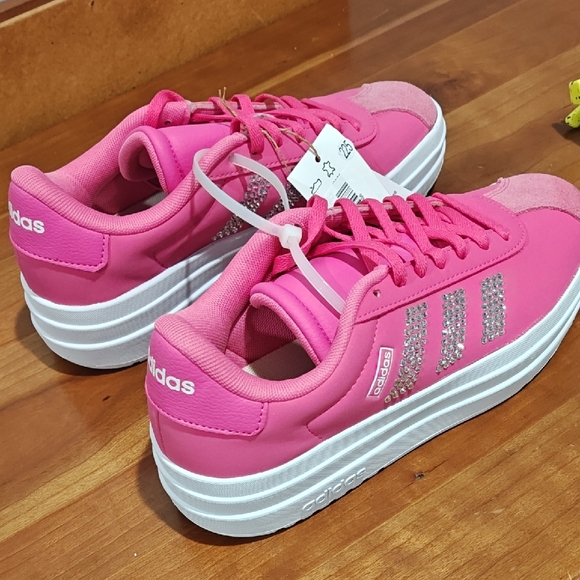 Adidas Kids' VL Court Bold Sneaker Big Kid - Picture 2 of 12